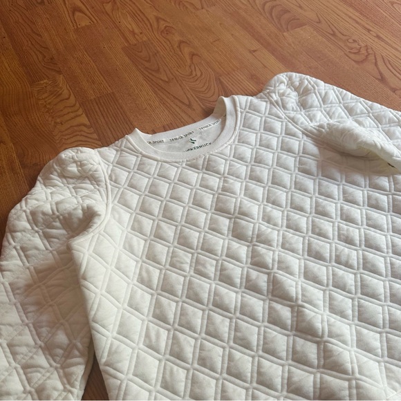 SOLD - DO NOT BUY - NWT Tuckernuck Sport White Puff Sleeve Campbell Pullover - Picture 3 of 4